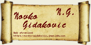 Novko Gidaković vizit kartica